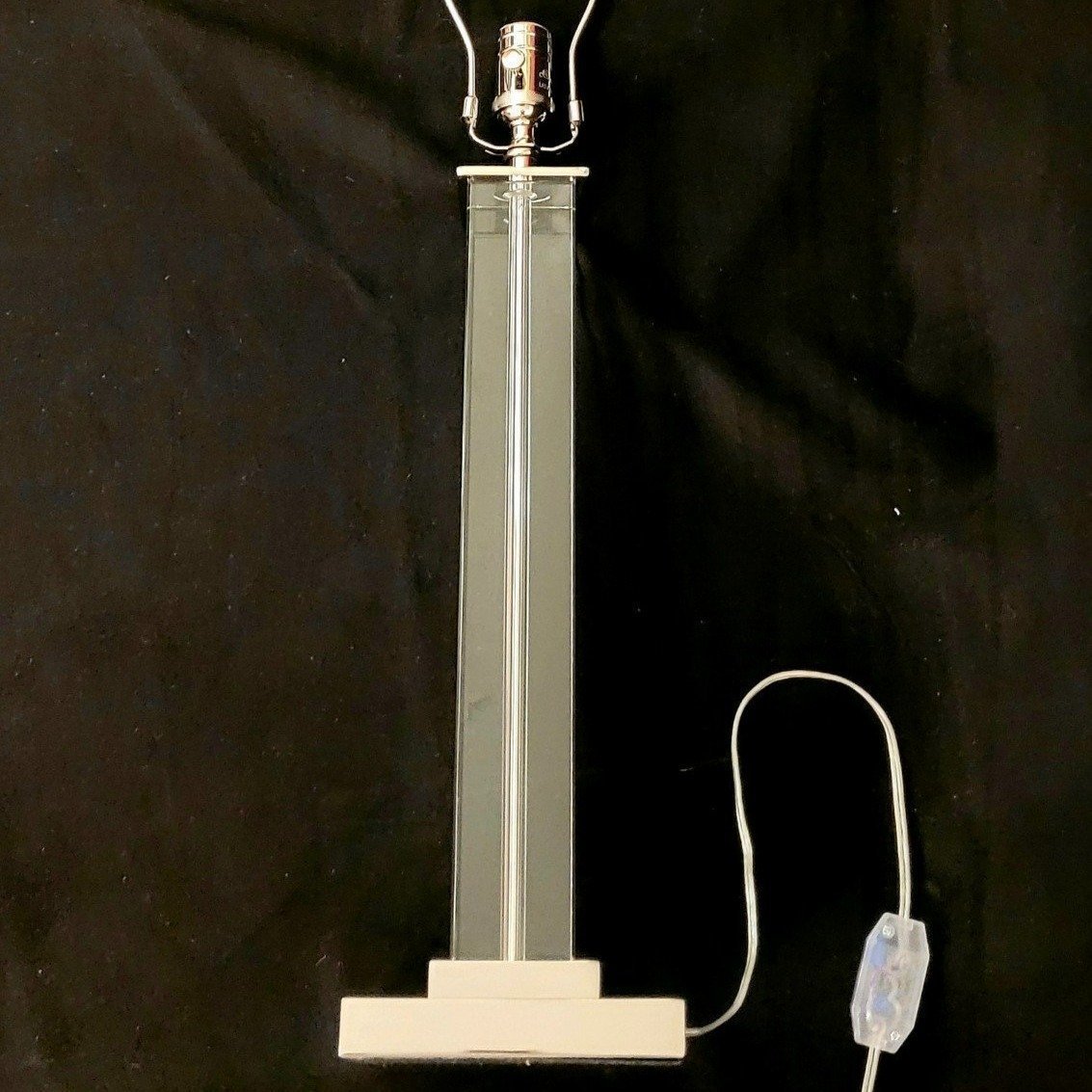 Pottery Barn Crystal Glass Column Tall Table Lamp (1)
