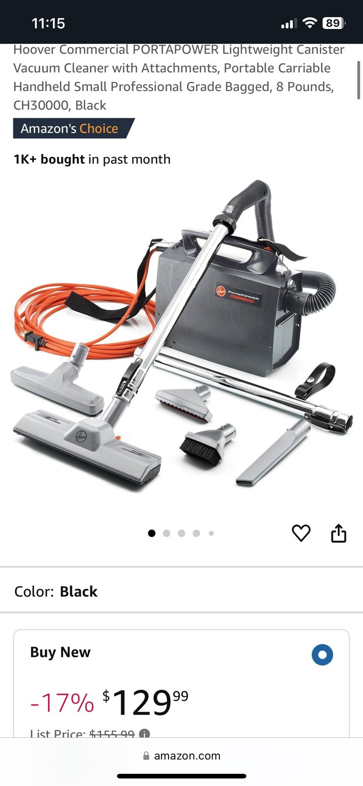 Hoover lightweight vacuum