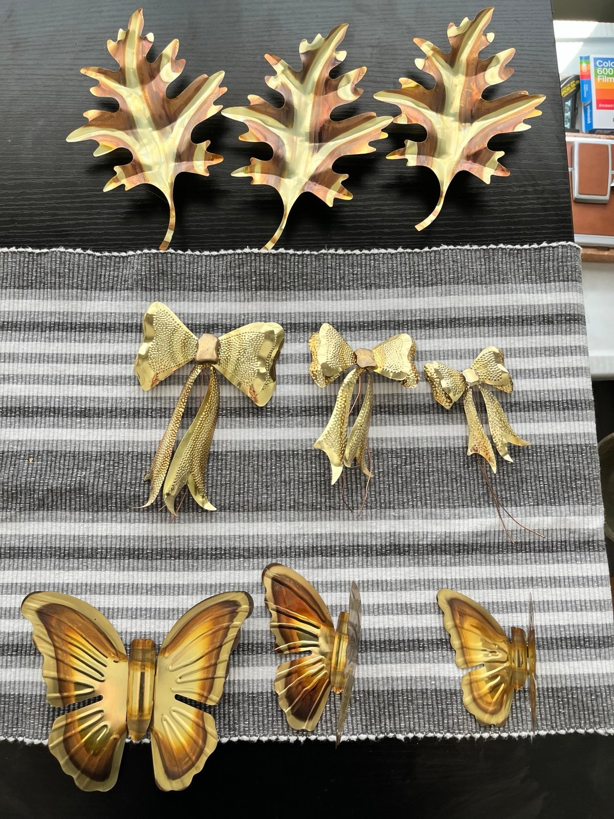 Vintage home interiors brass wall hangings