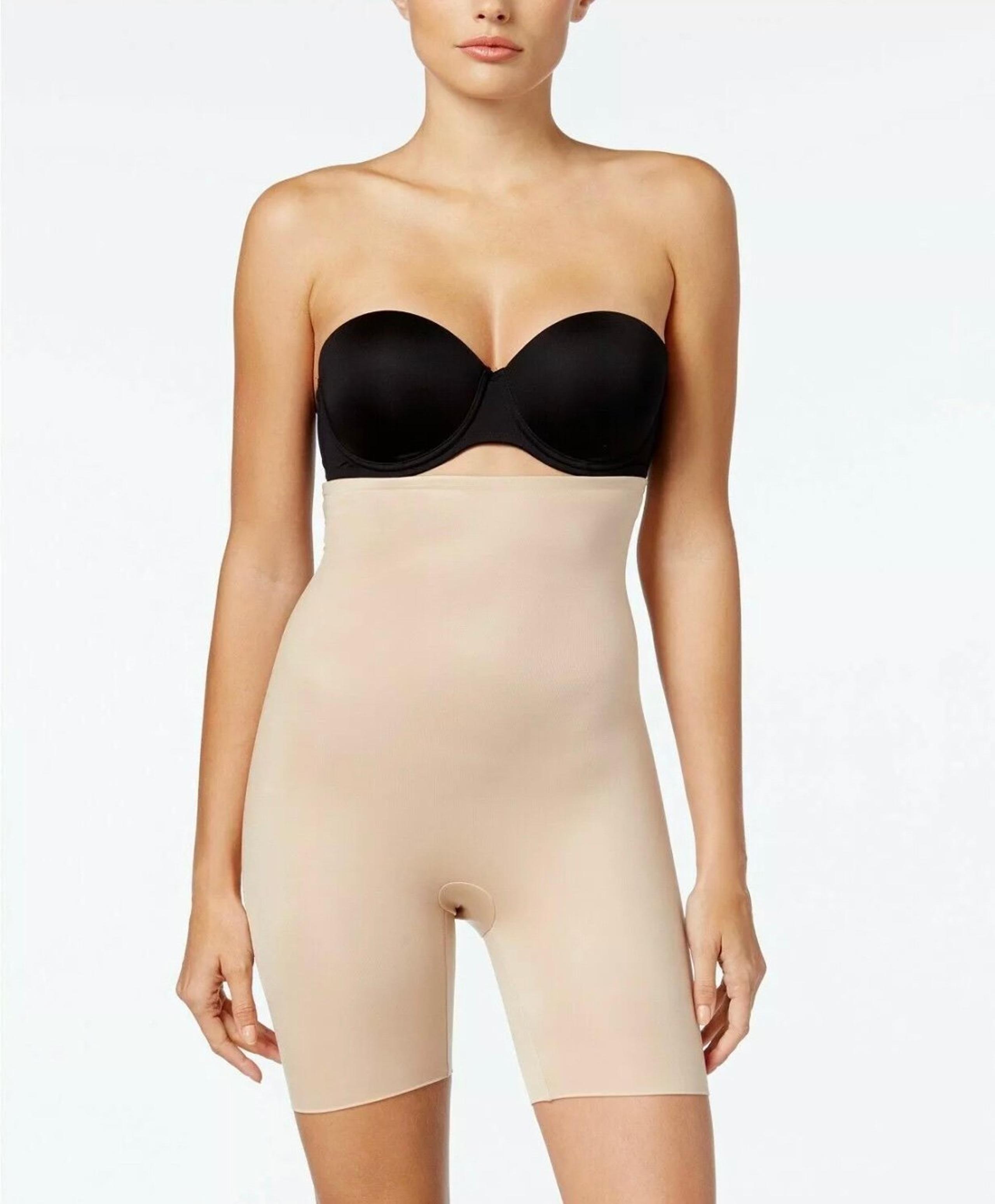 SPANX 10132R NWT Power Conceal-Her, High-Waisted Mid-Thigh Short Natural Glam XL