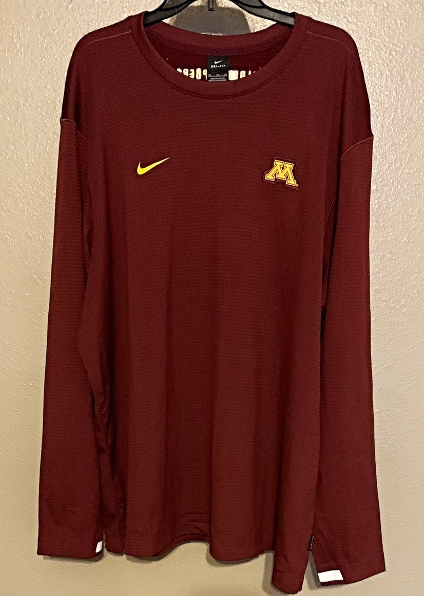 Nike Minnesota Golden Gophers Dri-Fit Crew Long Sleeve Sweatshirt Size 3XL