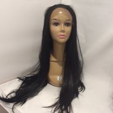 26” Long Black Lace Front Wig