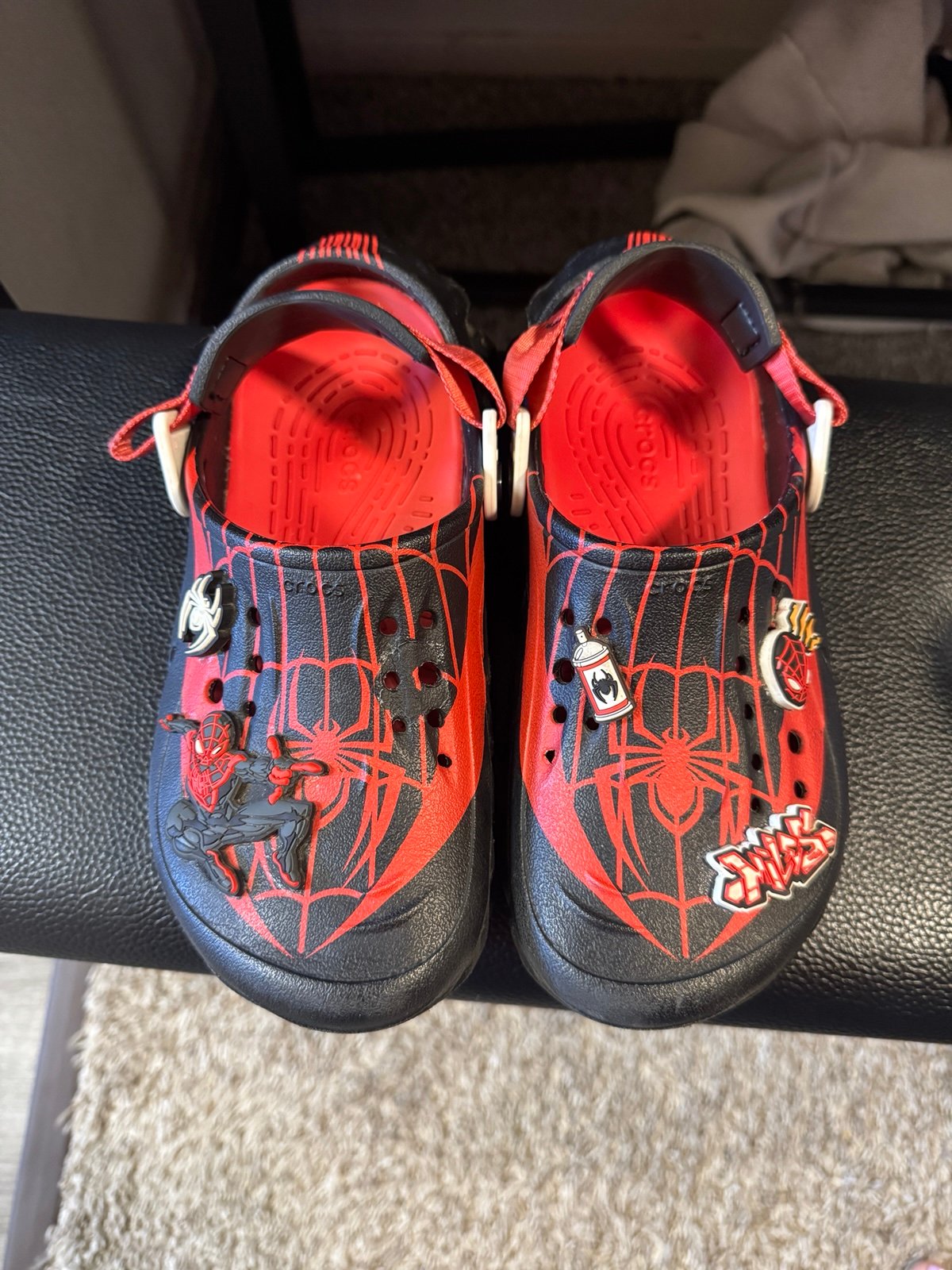 Size 4y Spider-Man Crocs