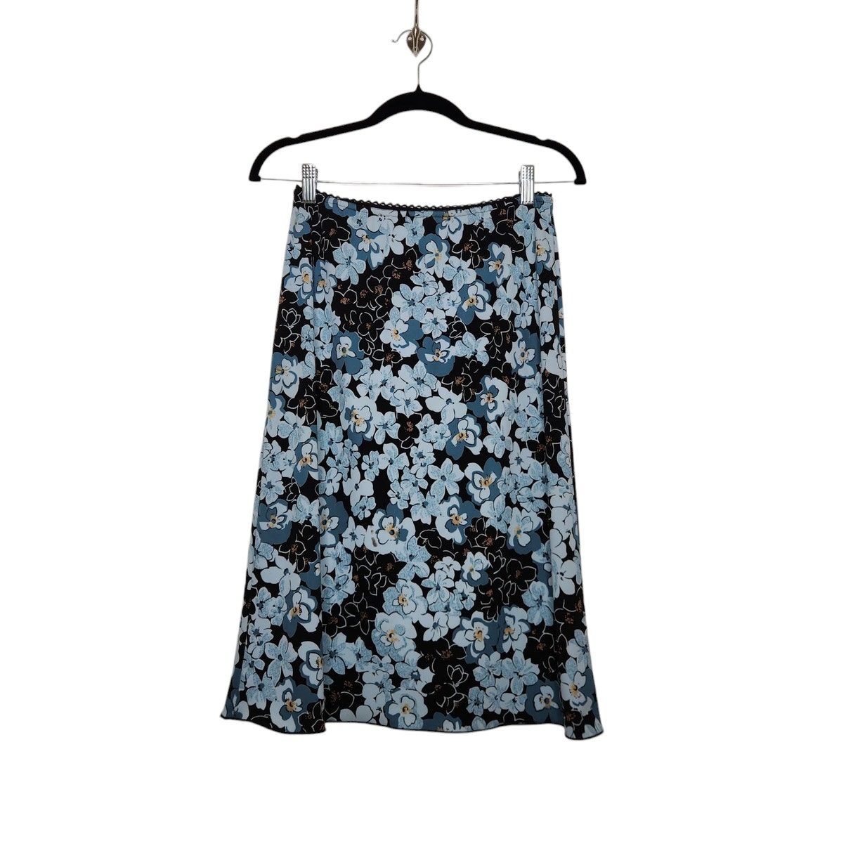 Vintage y2k A. Byer Floral Stretchy Midi Skirt Fairy Mermaid Coastal Whimsy