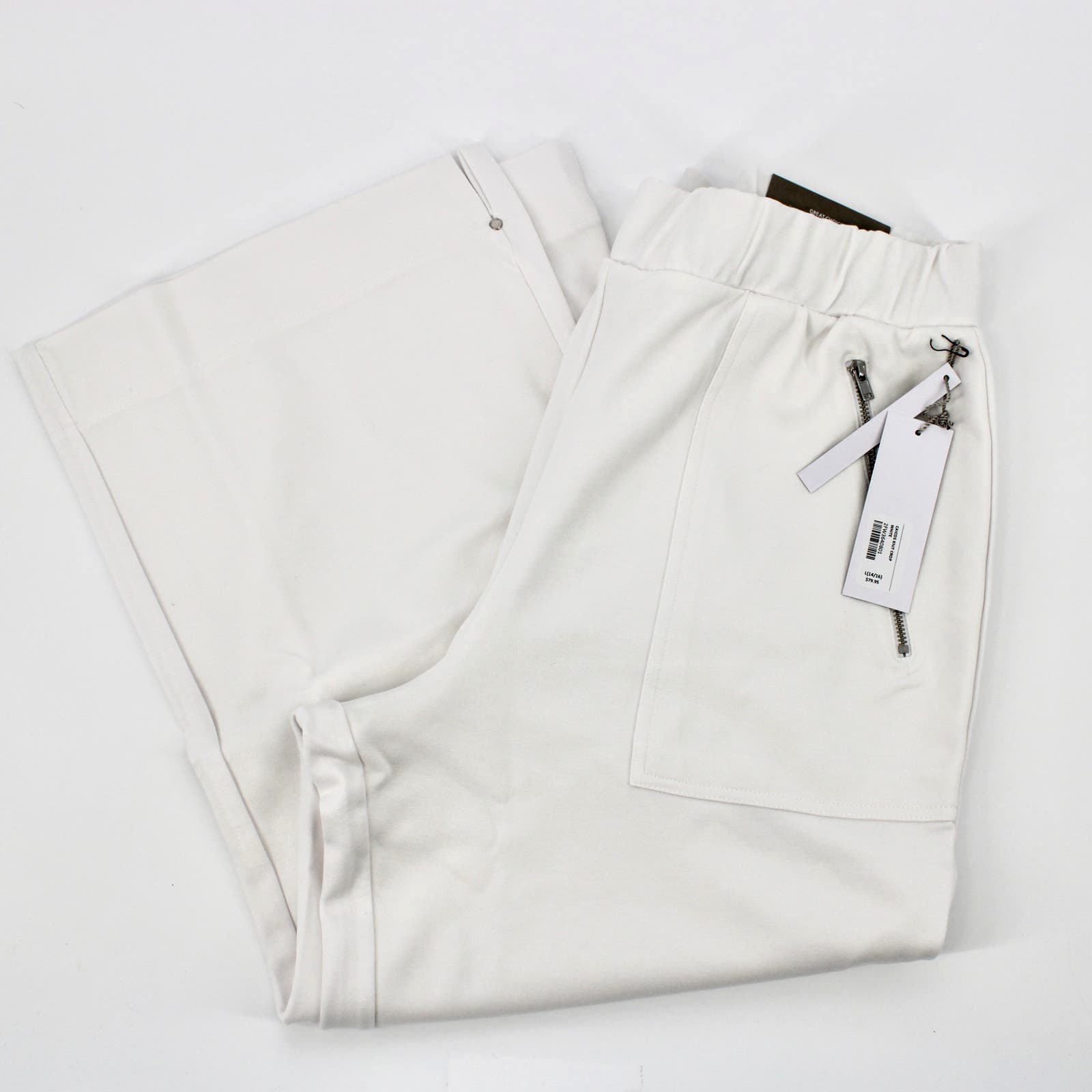 Soft Surroundings Caicos Knit Crop Pants Womens Size Large 14/16 in White