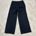 Ballsey Suit Set, No Collar Jacket and Wide Leg Pants, Size 38, Navy Blue