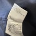 Ballsey Suit Set, No Collar Jacket and Wide Leg Pants, Size 38, Navy Blue