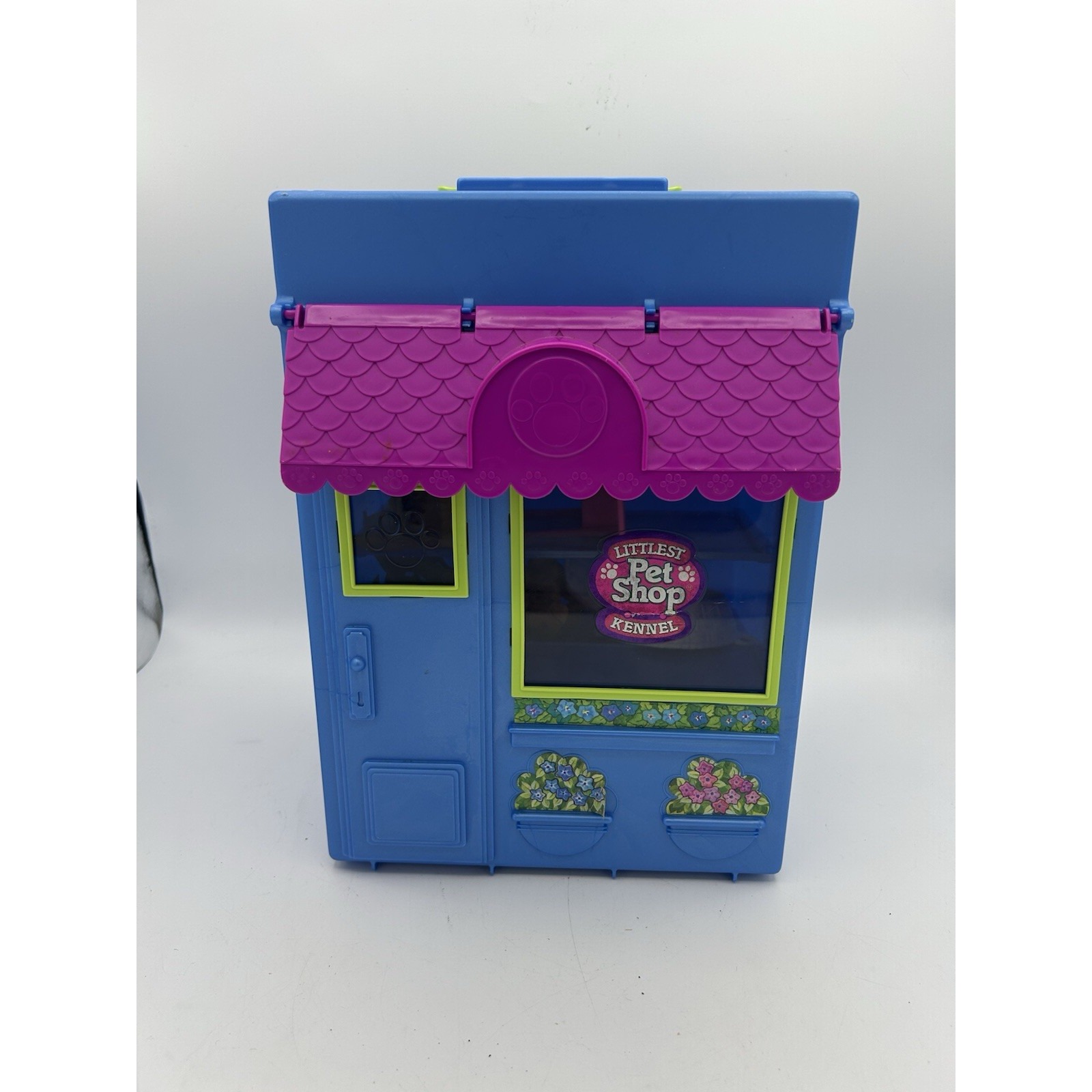 Vintage 1992 Kenner Littlest Pet Shop Kennel Playset Carry Case With Extra Items