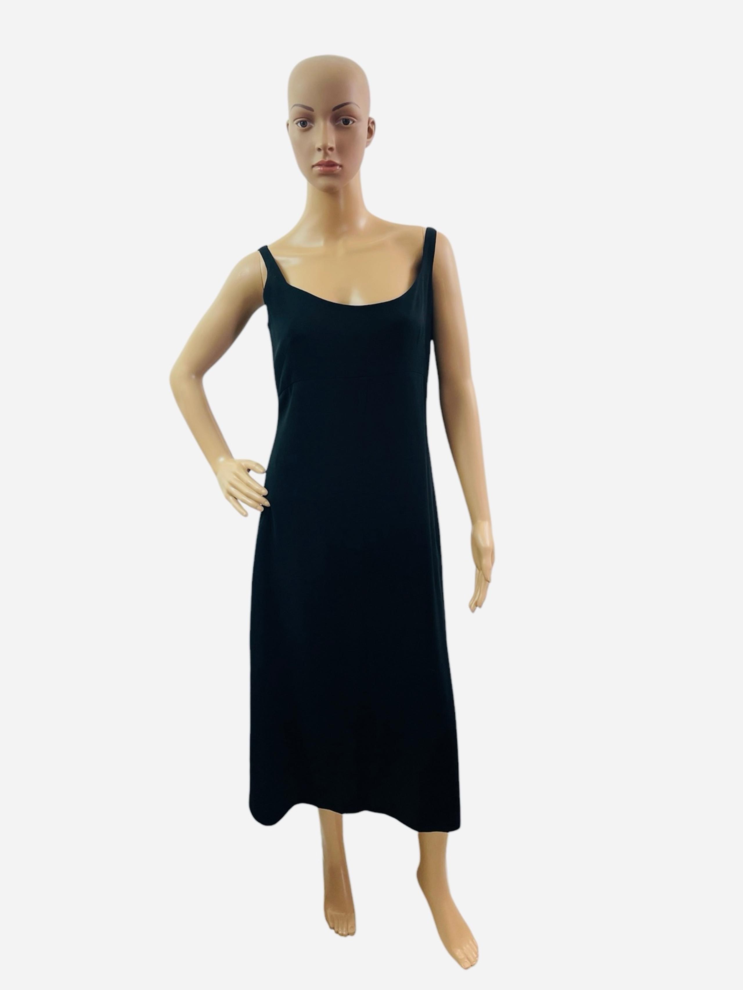 Banana Republic Women’s Size 10 Sleeveless Scoop Neck Mildi Black Dress