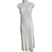 Vitamin A Swimwear tank top midi West Dress white ribbed deep slit small 6 NWT