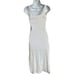 Vitamin A Swimwear tank top midi West Dress white ribbed deep slit small 6 NWT