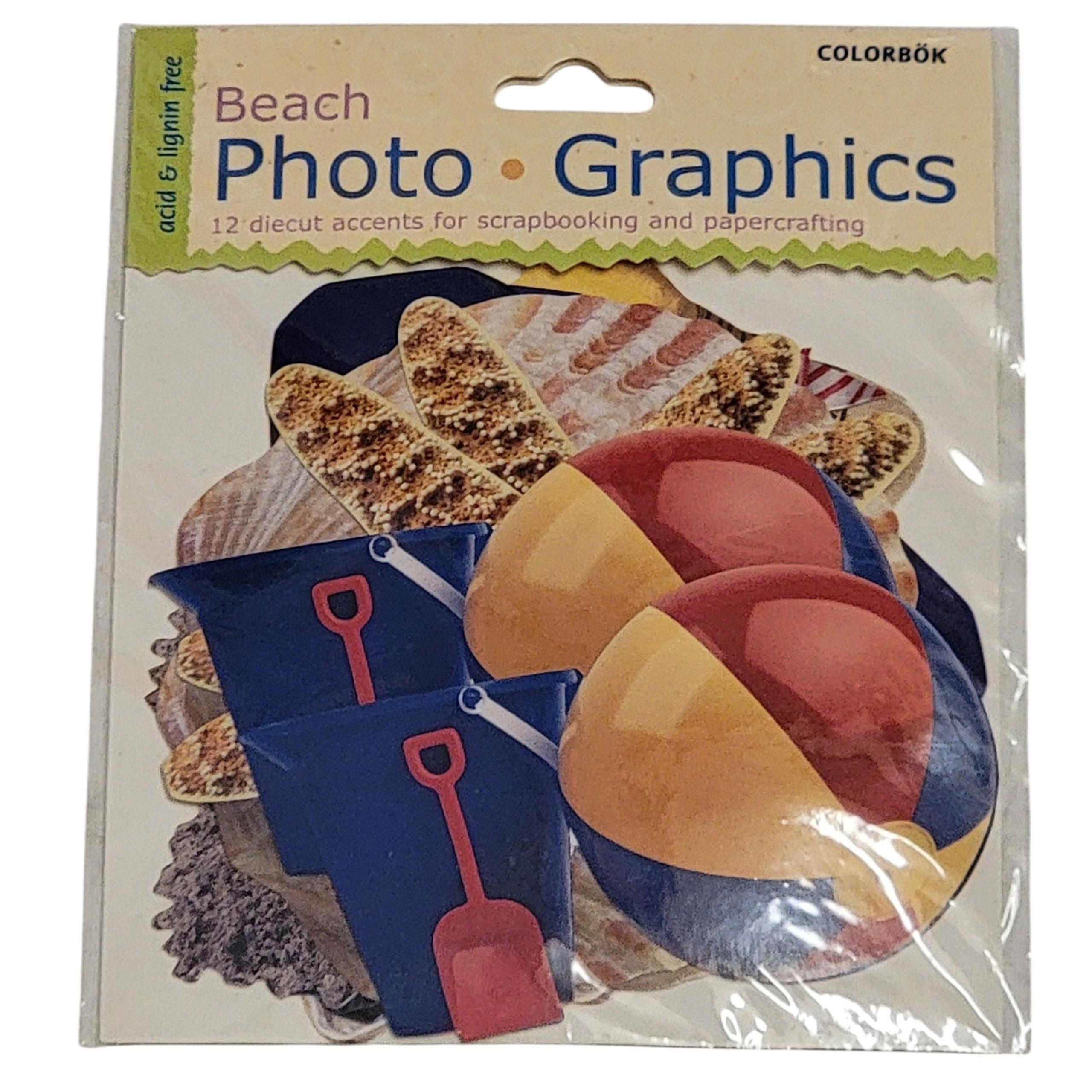 Colorbok Beach Photo Graphics Die Cut Accents Scrapbooking Papercrafting Crafts