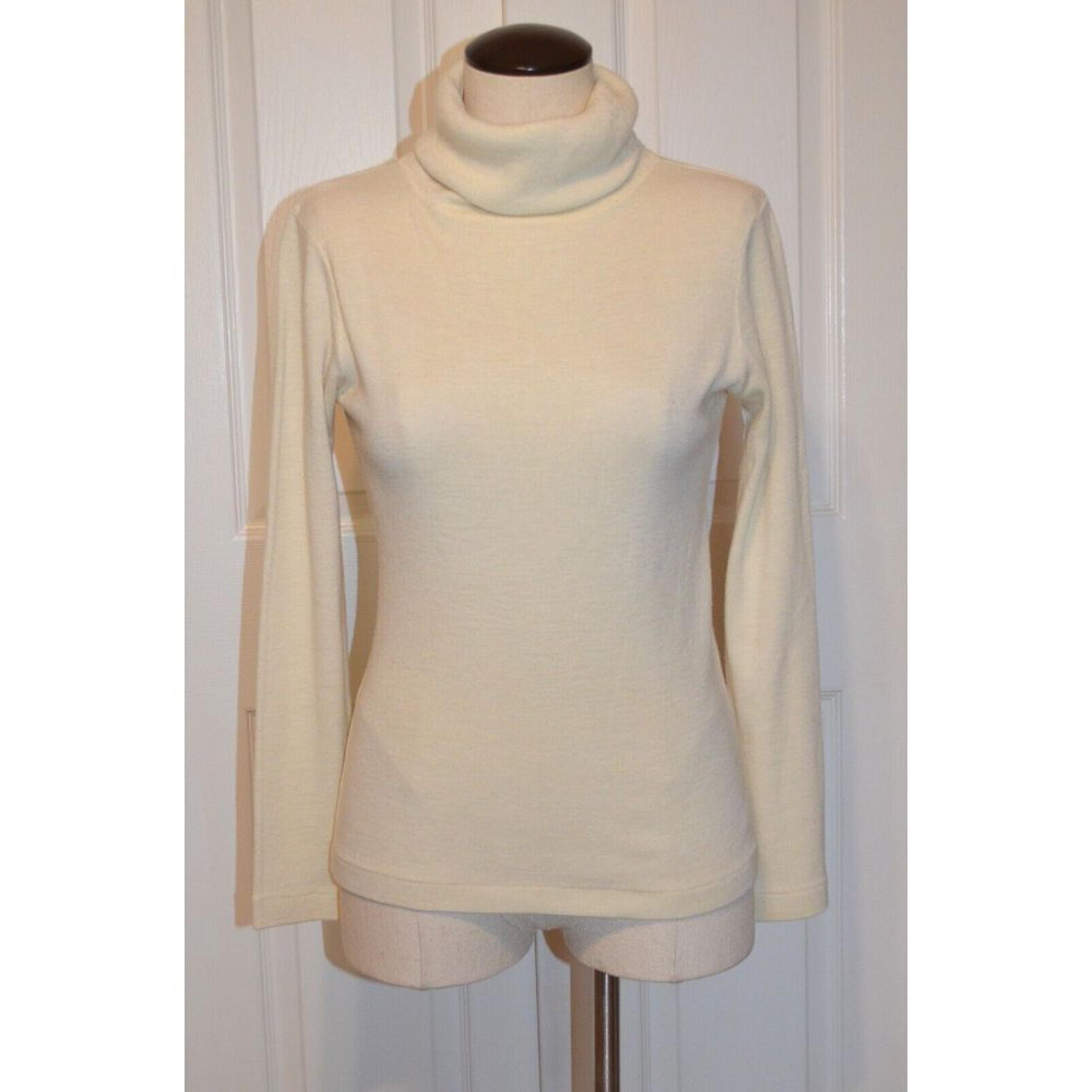 Vintage Lord & Taylor Ivory Wool & Acrylic Turtleneck Long Sleeve Women's M