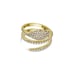 10k Yellow Gold Wrap Snake Ring CZ Band Size