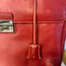 Coach RARE VINTAGE Diplomat Briefcase with Lock Closure And Keys Red Leather .