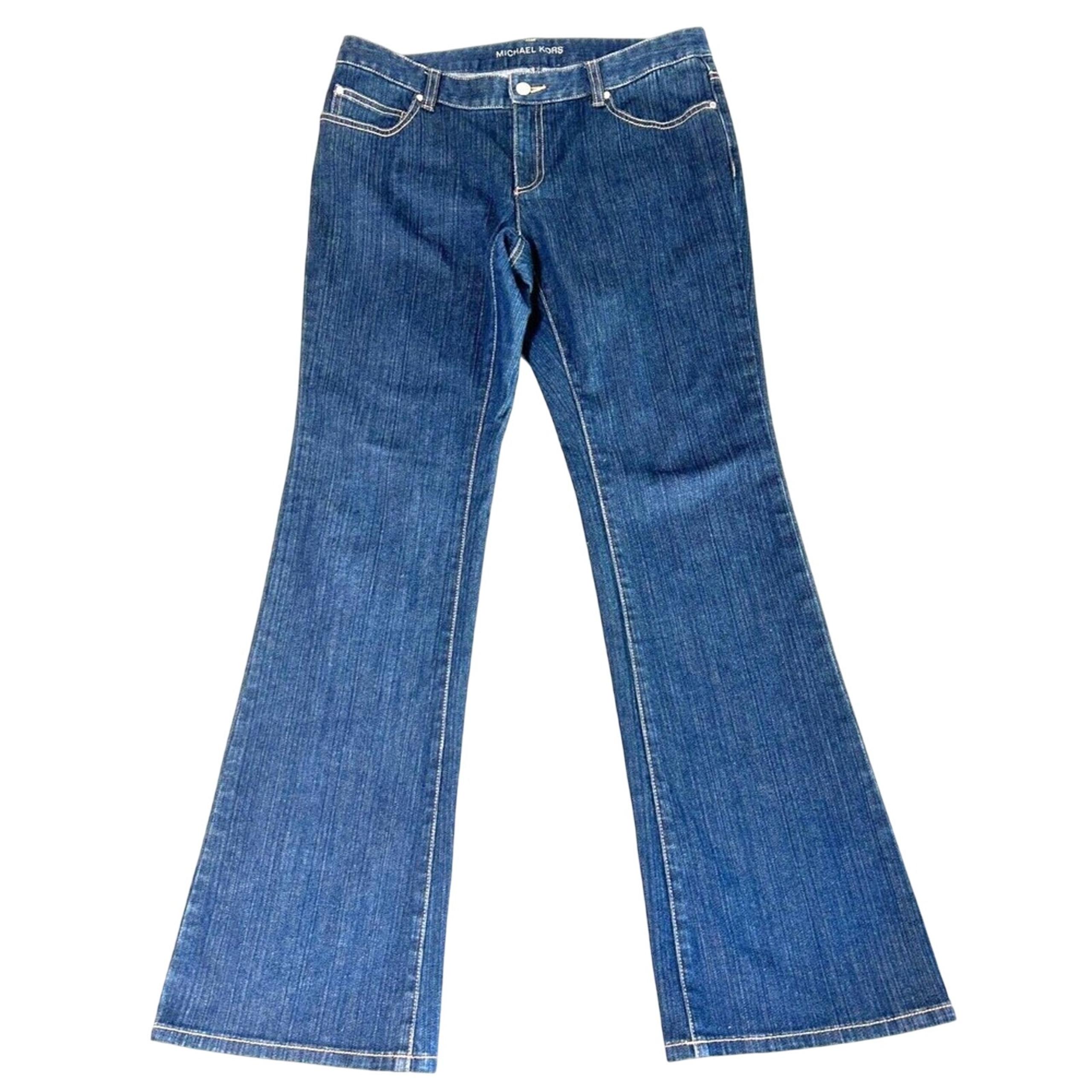 Michael Kors Jeans Women's Blue Denim Boot Cut Size 8 Mid Rise