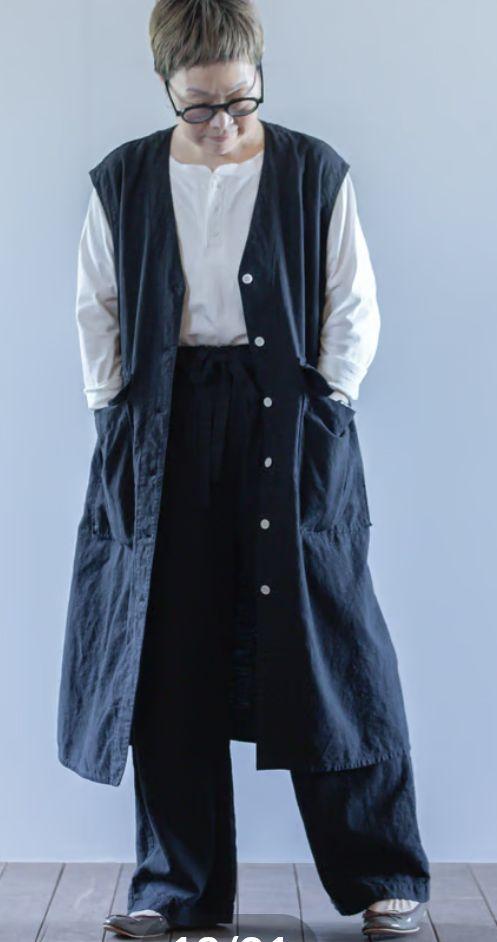 ATPOVA｜【 2025spring60 】Cotton Linen Product Dyed Long Gilet