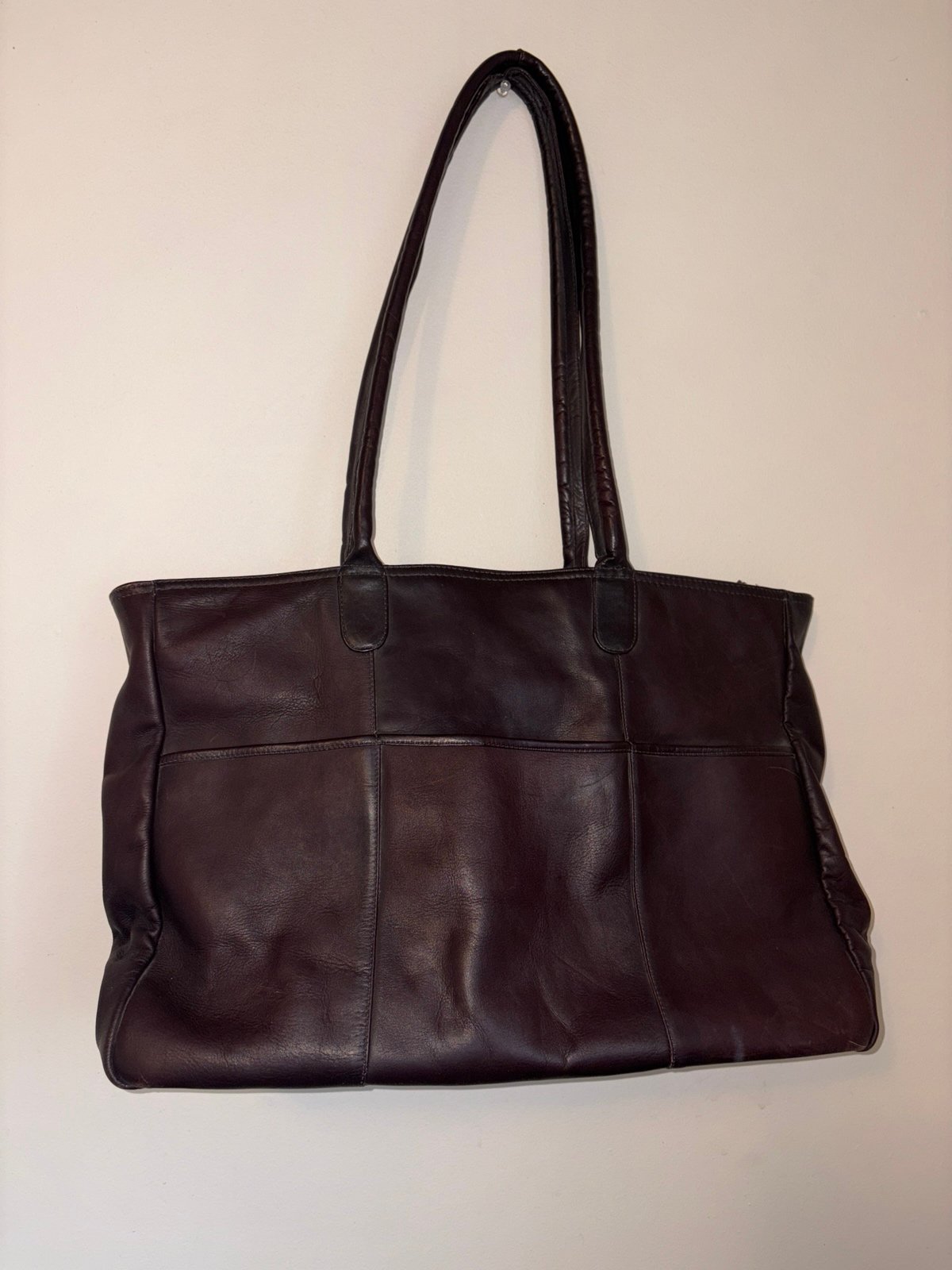 Clava American New York brown leather tote