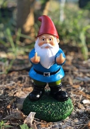The Original Double Bird Garden Gnome Statue, 8.45 Tall - Indoor/Outdoor Statue