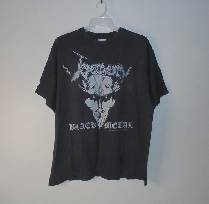 Vintage Original 1996 Venom Black Metal 2 Sided Single Stitch Shirt XL 1990s 90s