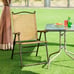 Costway Set of 2 Patio Folding Sling Back Chairs Camping Deck Garden Beach