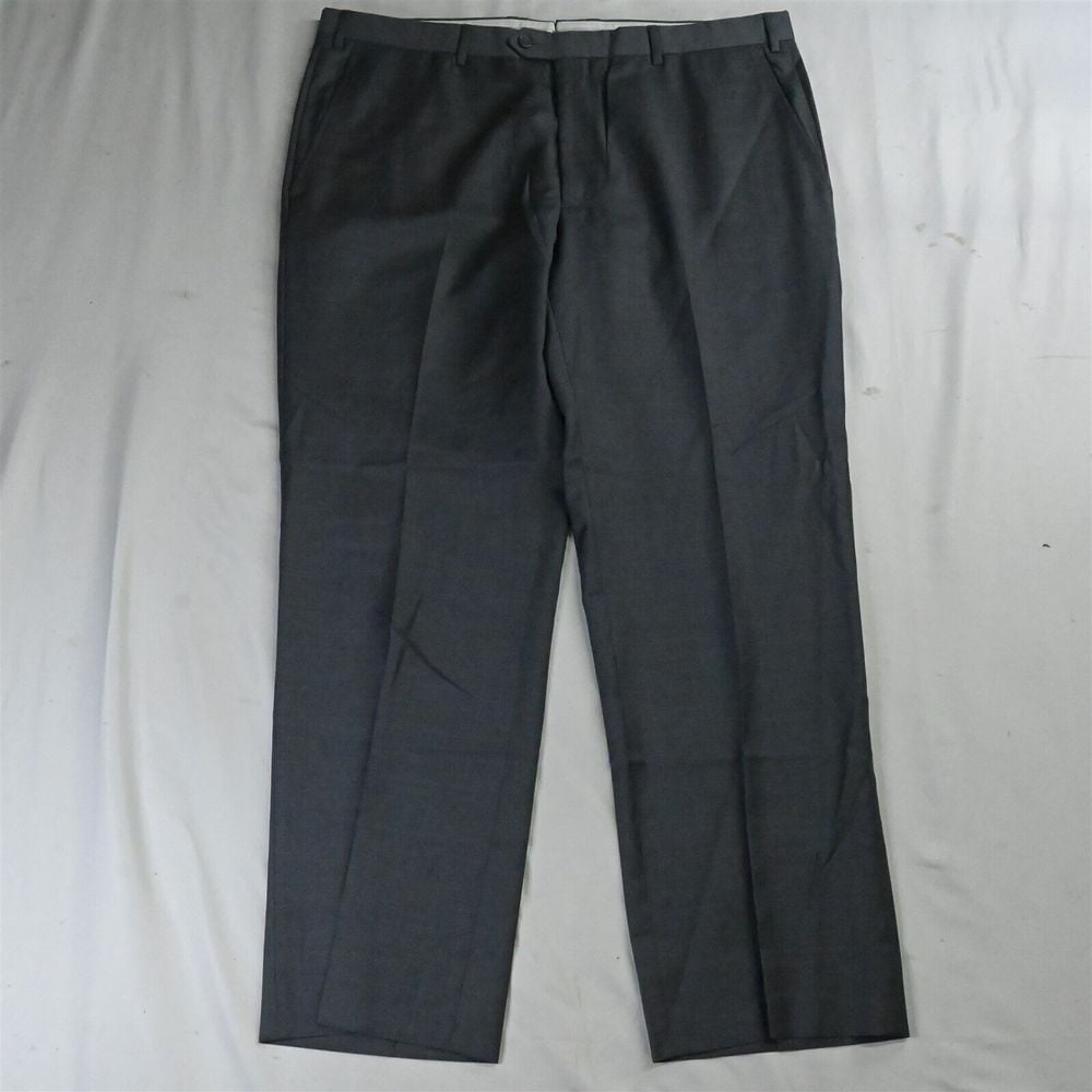 Santorelli 40 x 30 Gray Romeo Superfine Wool Luxury Serge Mens Dress Pants