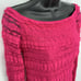SHO by Tadashi Shoji Crinkle Off The Shoulder Long Sleeve Lace Dress S Pink 248