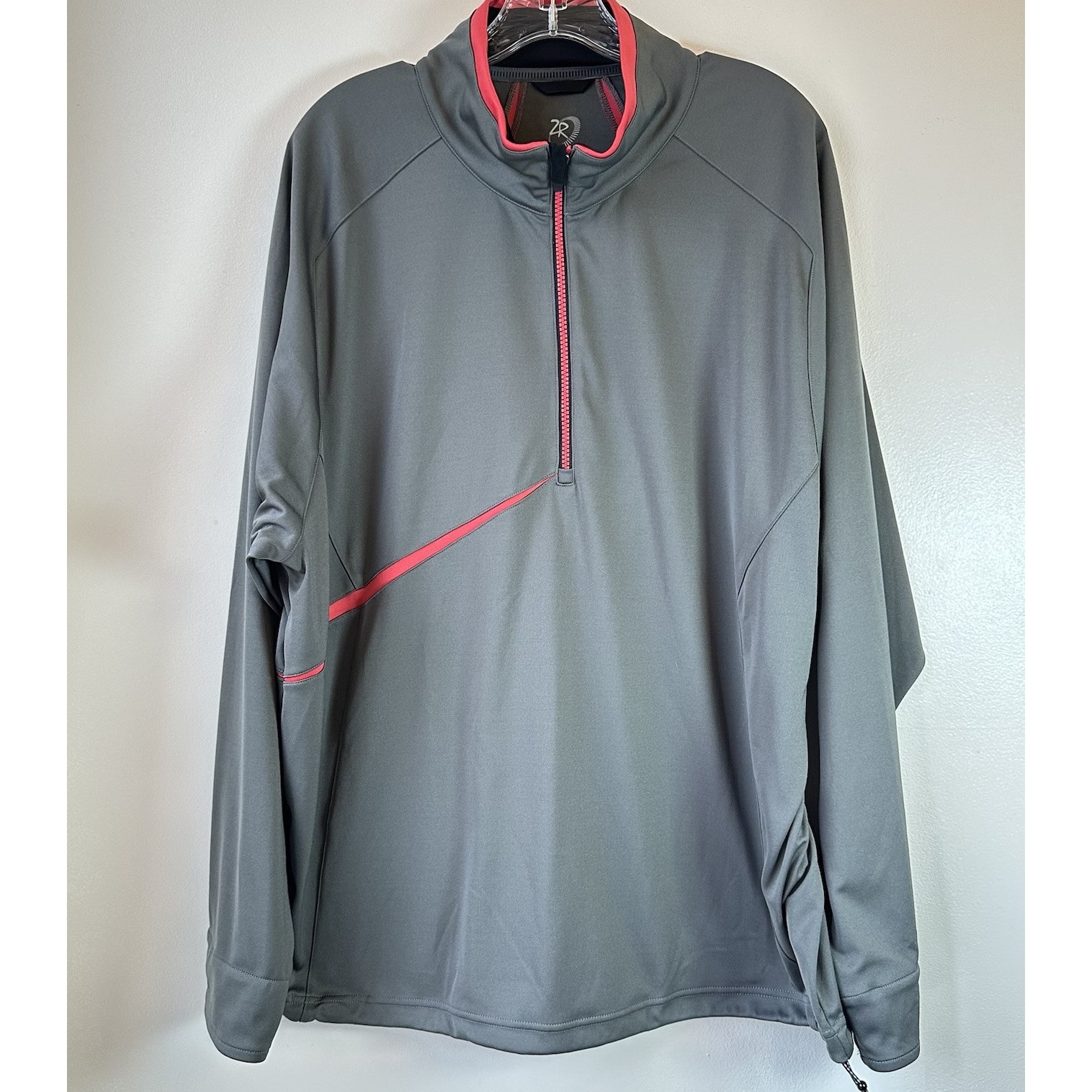Zero Restriction Tour Series Golf Jacket XL Gray 1/2 Zip Pullover Outdoors