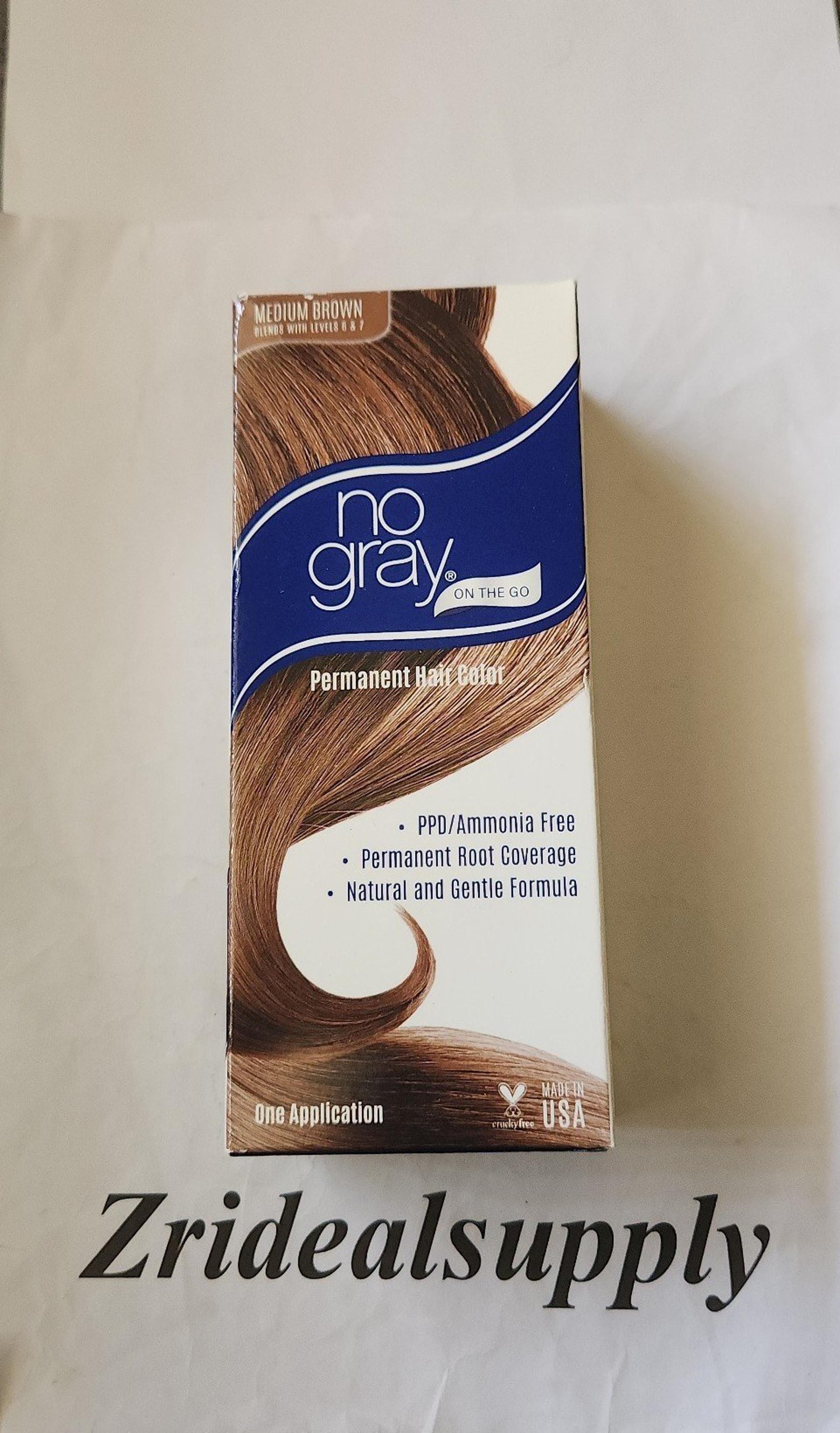 No Gray On The Go Permanent Root Touch Up Medium Brown Blends with Levels 6 & 7
