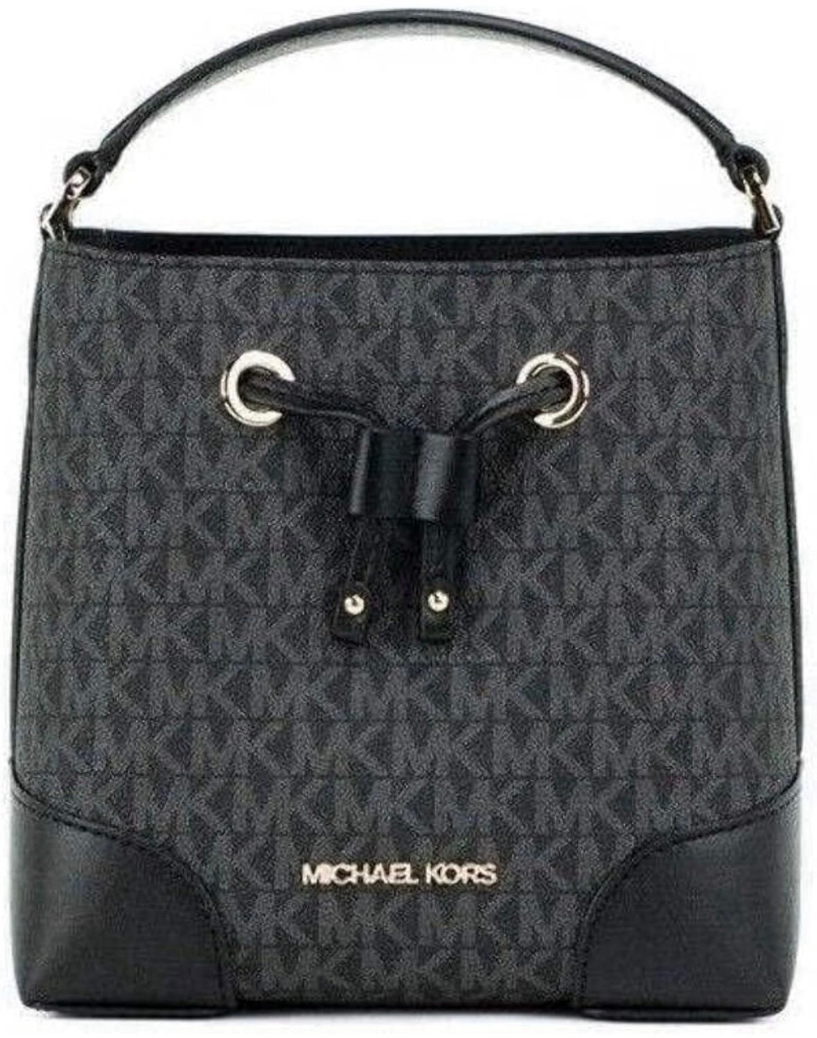 Michael Kors Black Mercer Drawstring Bag