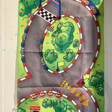 Race Mat with 18 Toy Trucks