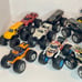 Race Mat with 18 Toy Trucks