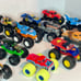 Race Mat with 18 Toy Trucks
