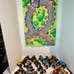 Race Mat with 18 Toy Trucks