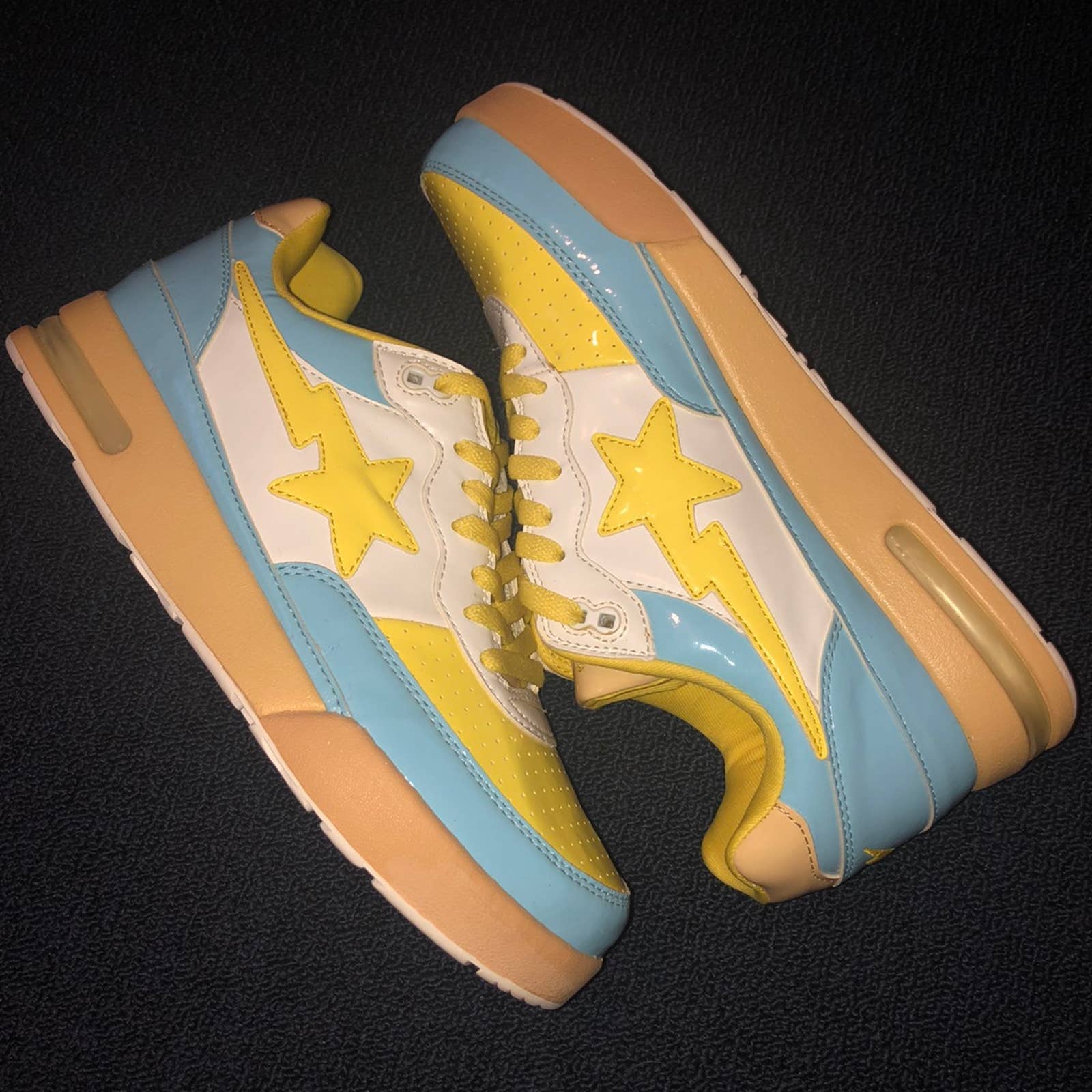 RARE OG A BATHING APE BAPESTA ROADSTA PATENT LEATHER SHOES