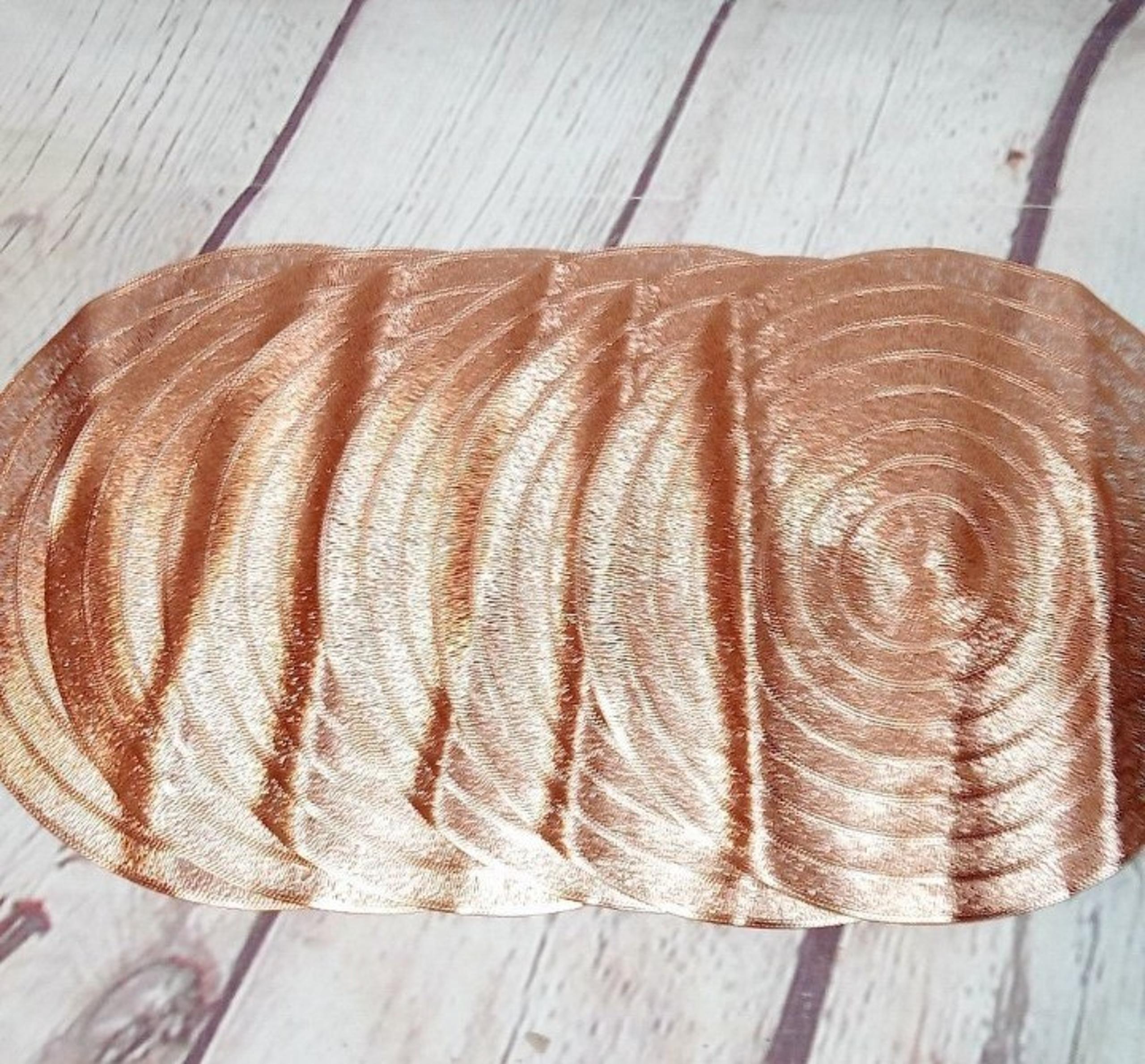 Gold Modern Round Placemats Set of 6