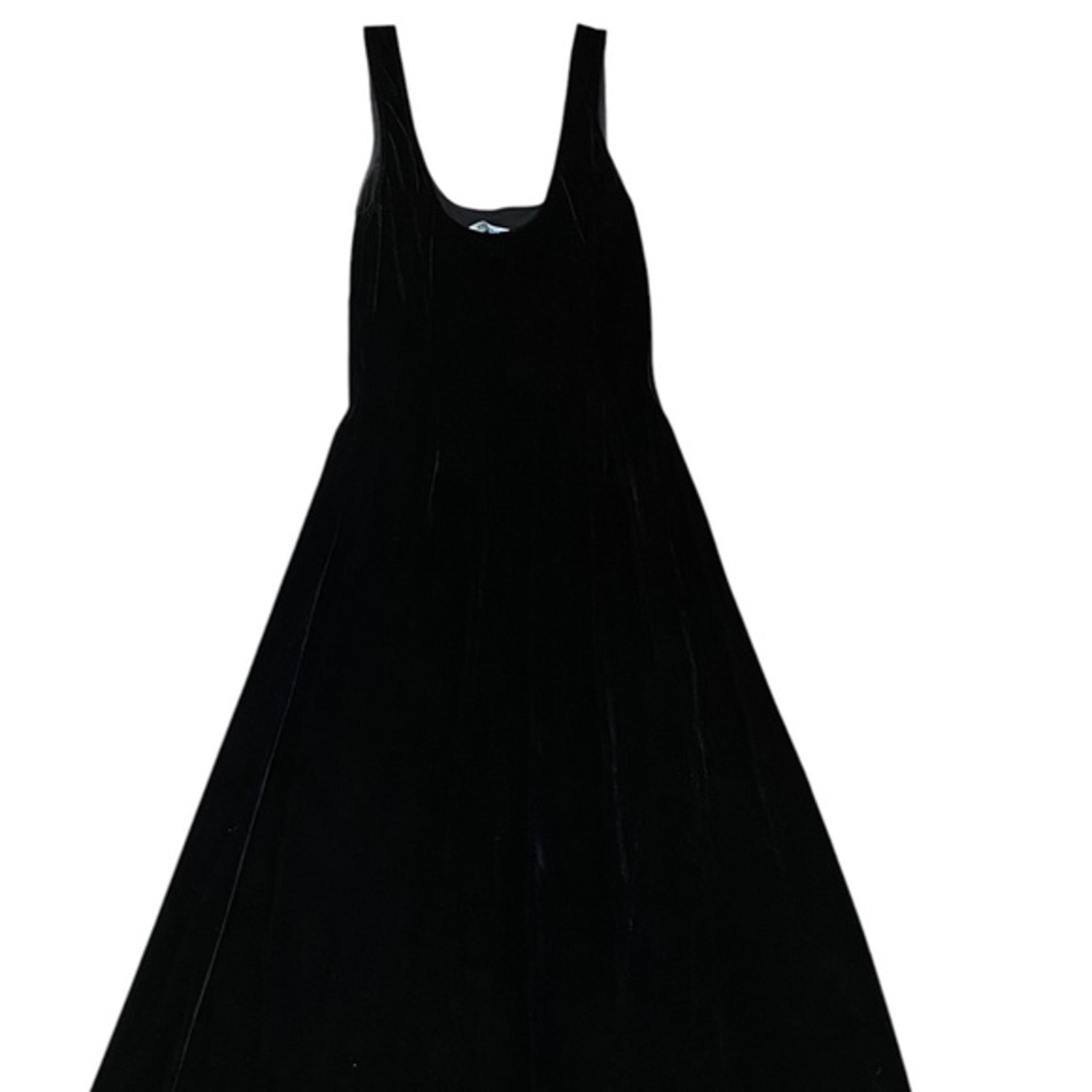 Zara Black Velvet Maxi Dress Size Small