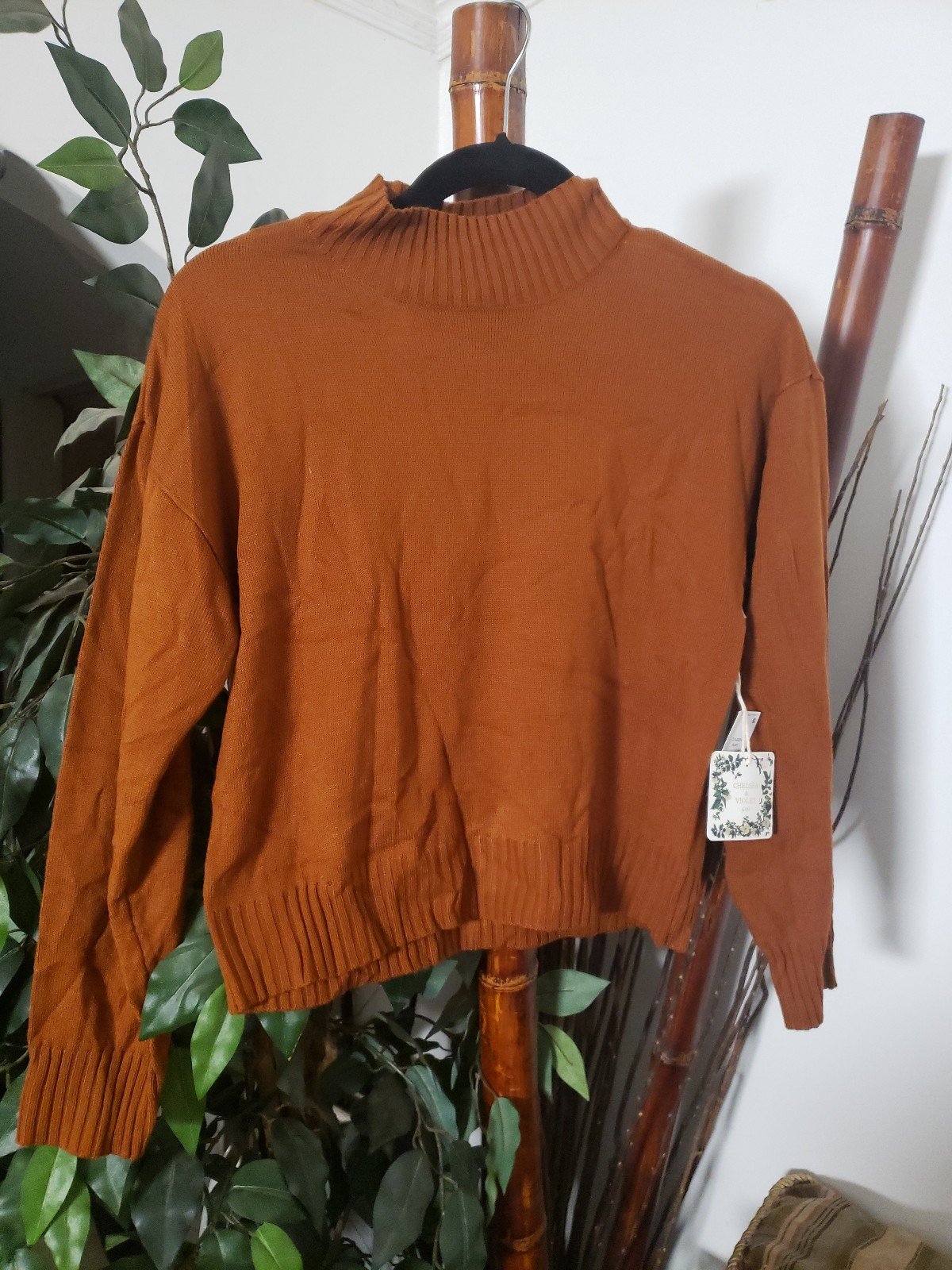 Sweater Chelsea & Violet Girls Size XL Rust NWT
