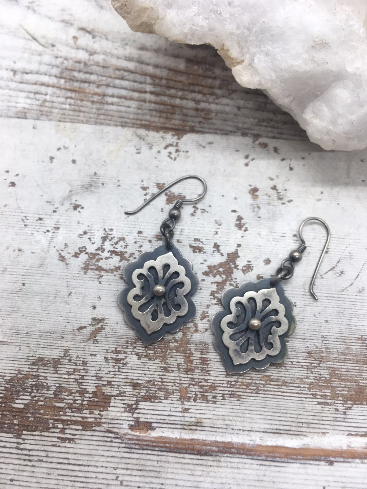 Vintage Sterling Silver Dangle Earrings