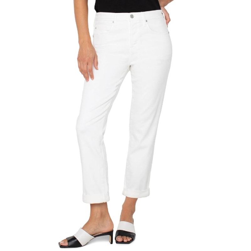 NYDJ Jeans Womens 16 Petite 16P White Denim Rachel Roll Cuff Ankle Tummy Control