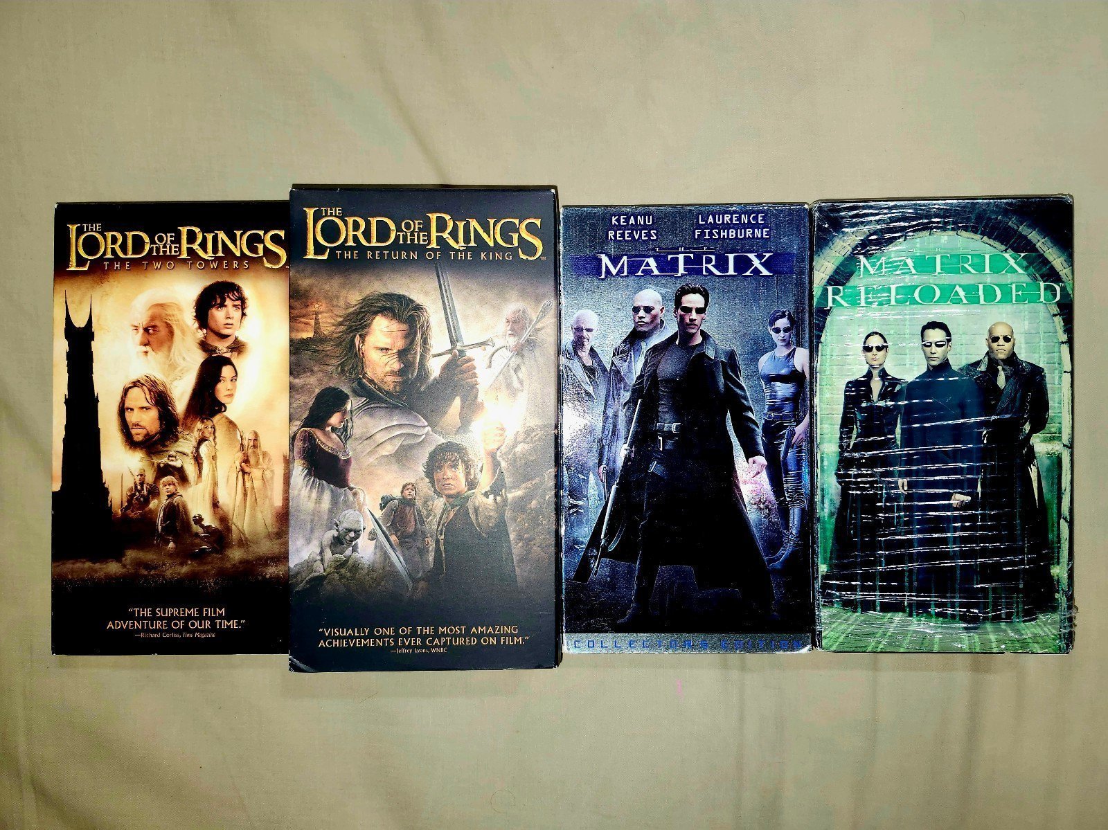 Lord Of The Rings & The Matrix VHS Lot