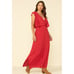 Stetson Womens Red Textured Ruffle Maxi Dress Size L