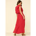 Stetson Womens Red Textured Ruffle Maxi Dress Size L