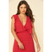 Stetson Womens Red Textured Ruffle Maxi Dress Size L