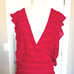 Stetson Womens Red Textured Ruffle Maxi Dress Size L