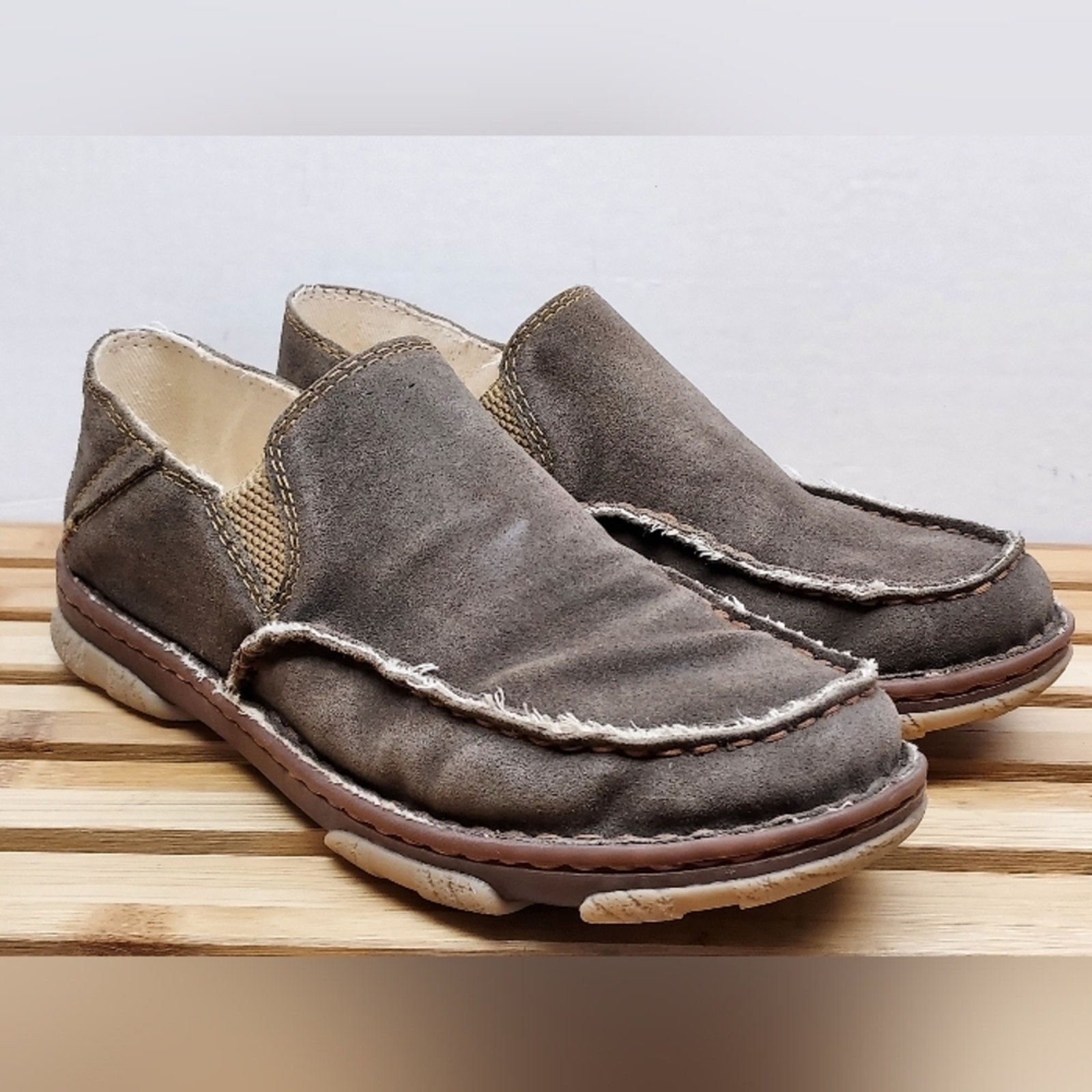 Tony Lama Mens | Winter Wheat | Leather Slip On Shoes Size 9.5