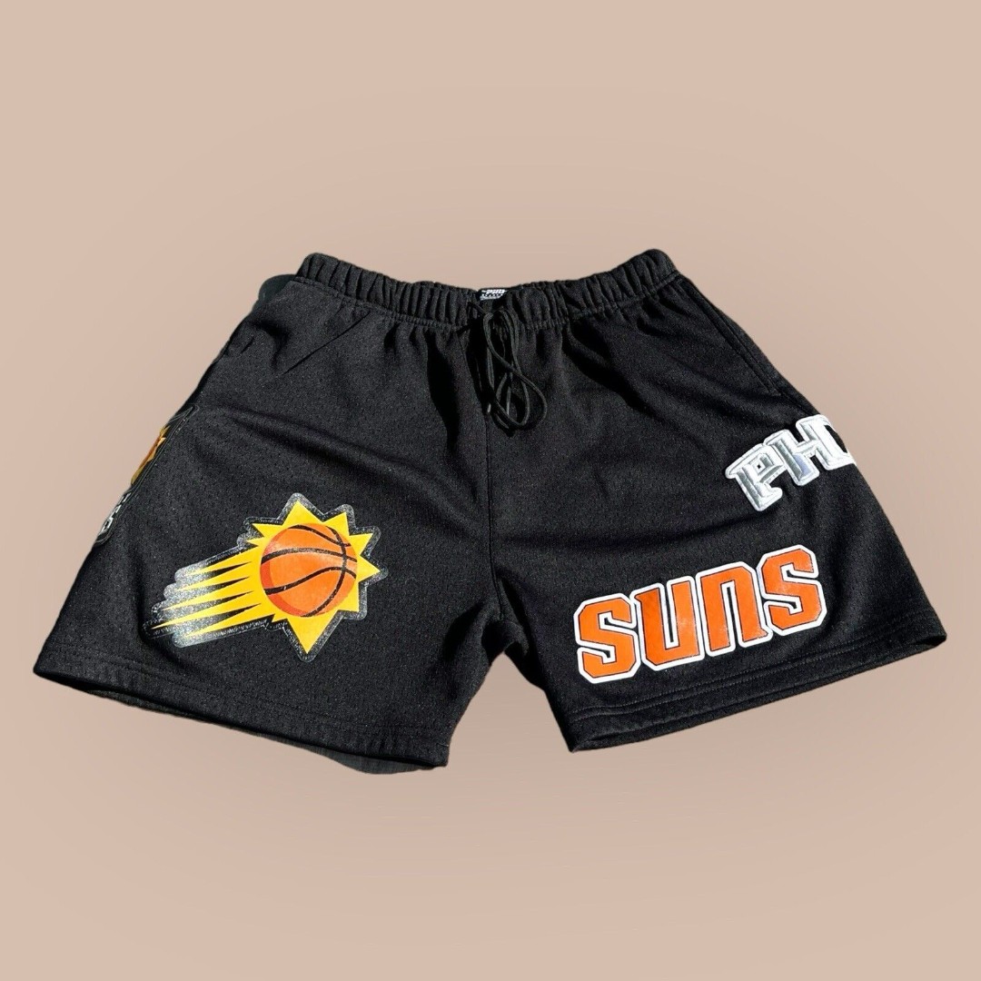 Pro Standard NBA Phoenix Suns Logo Men’s Medium Mesh Shorts Patches 4.5 Inseam