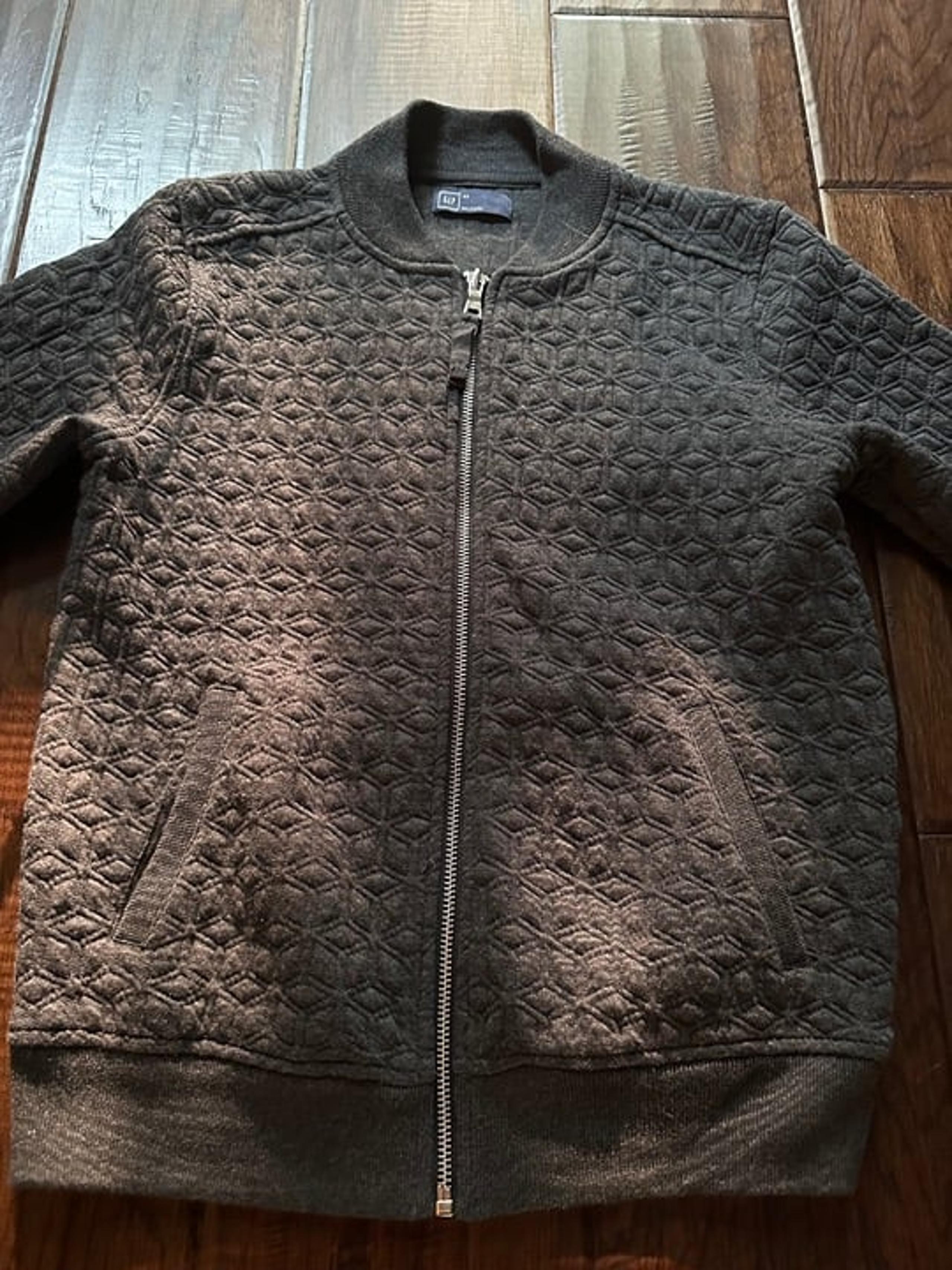 GAP Full Zip Sweater Charcoal Grey XS Like NEW!