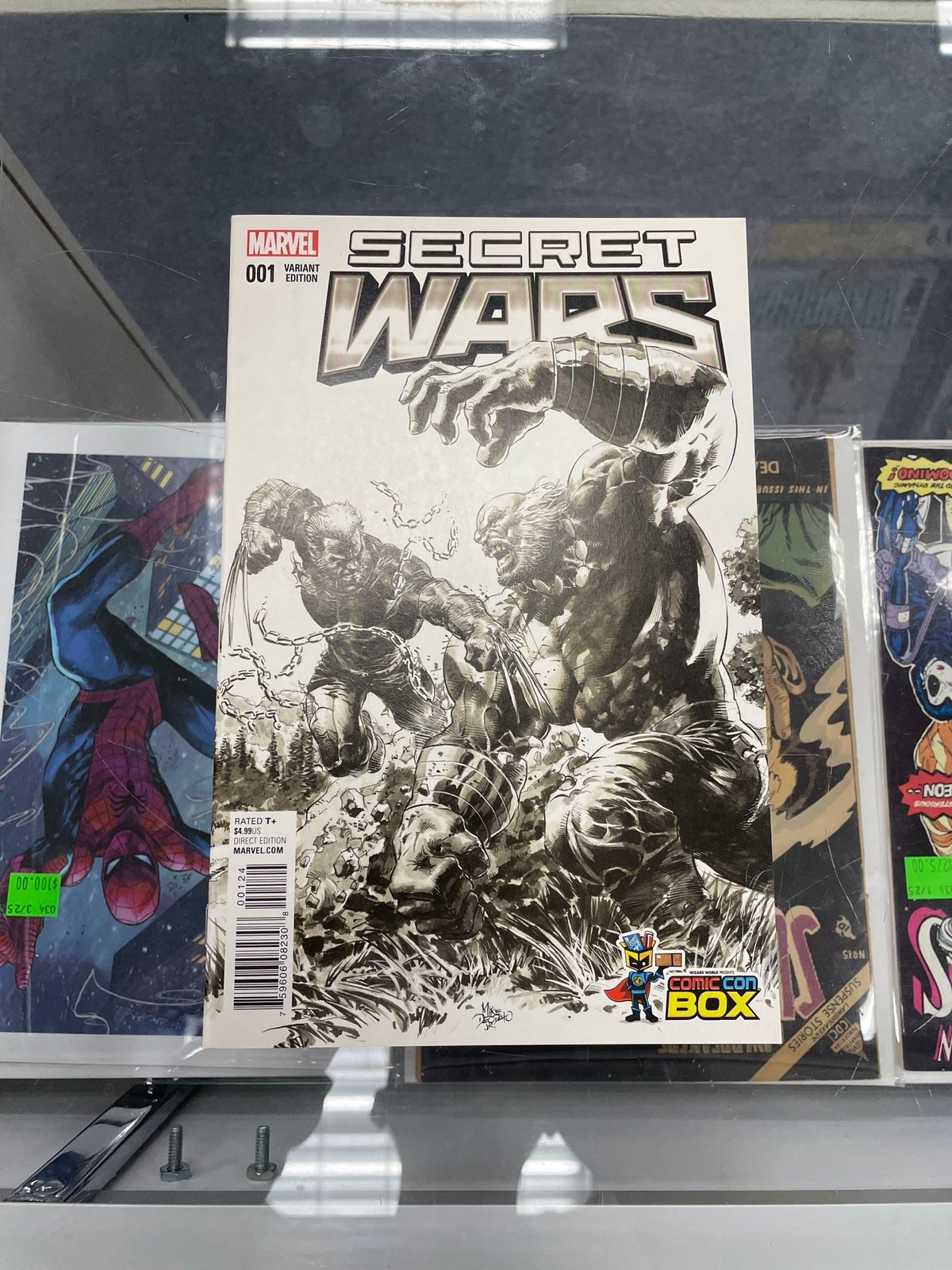 Secret Wars #1 (2015) Mike Deodato B&W Hulk #181 Homage Variant