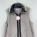 Umgee Vest Plush Fleece Fully Lined Ribbed Trim Gray Full Zip Women's Size S NEW